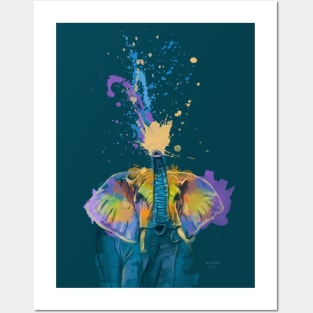 Full of Colors, Elephant Illustration Posters and Art